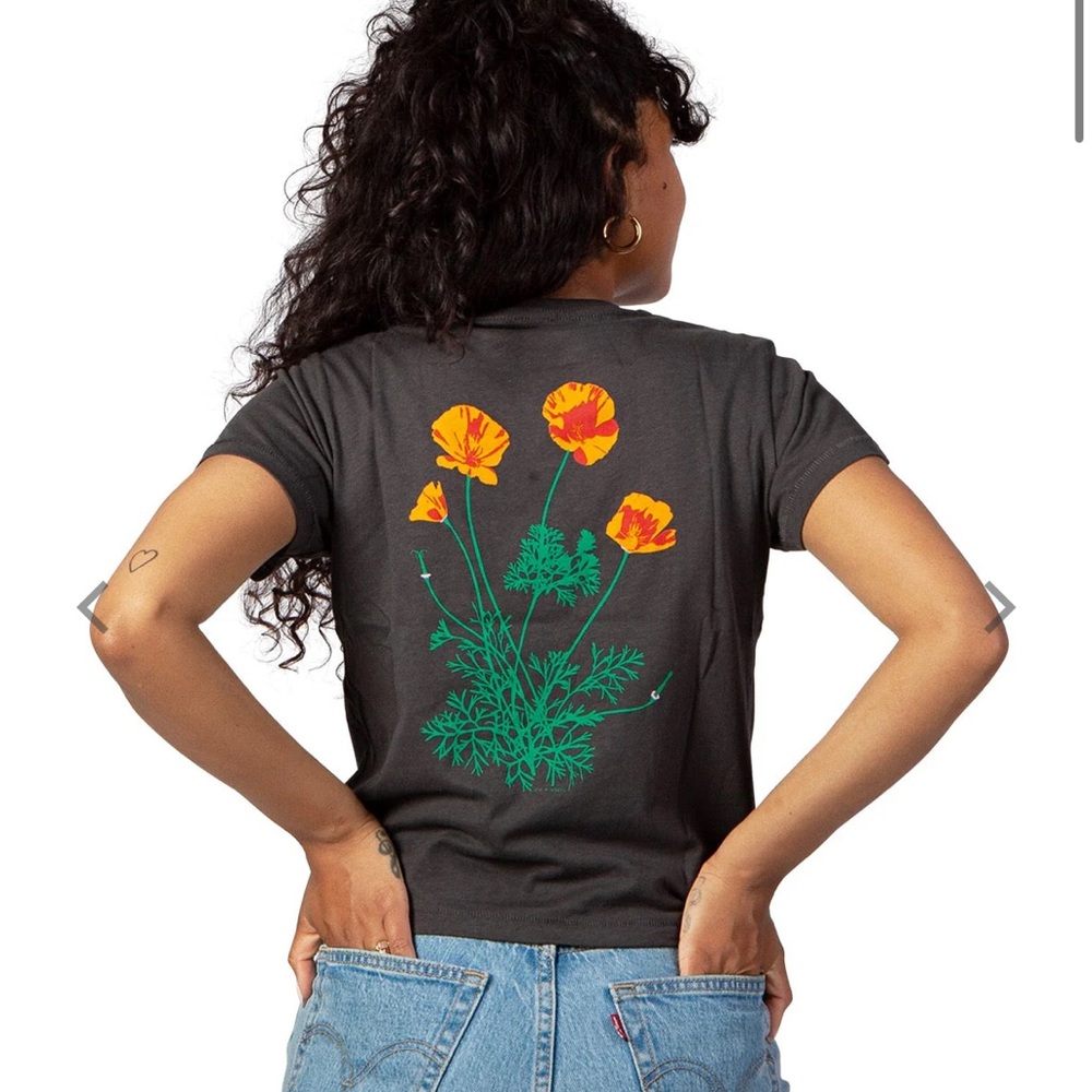 Culk Jen Kindell Poppy Women's Tee Vintage Black, Size S